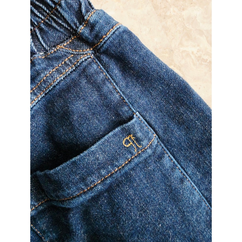 Pilcro Anthropologie Wide Leg Drawstring Utility Denim Jeans Dark Wash Small - Picture 6 of 12
